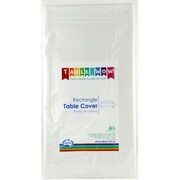 White Plastic Rectangle Tablecover 137cm x 274cm | Reusable & Recyclable Party Table Cover
