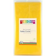 Yellow Plastic Rectangle Tablecovers 137cm x 274cm Pack of 12 | Reusable & Recyclable Party Table Covers