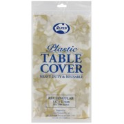 Clear Gold Stars Party Tablecover Pk1 