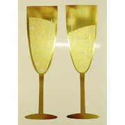 New Year's Eve Jumbo Champagne Glass Photo Prop Decorations Pk 2