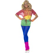 80s Lets Get Physical Ladies Costume (Medium, 12-14)
