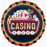 Casino Night Roll The Dice Foil Supershape Balloon 71cm