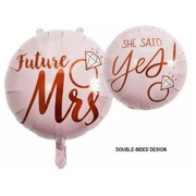 Blush Pink Future Mrs She Said Yes Foil Balloon 43cm Hens Party