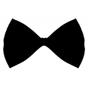 Black Satin Bow Tie Pk 1