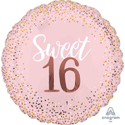 Sweet Sixteen 16 Blush Pink Foil Balloon (43cm-17in) Pk 1