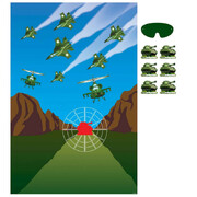Army Camouflage Pin the Tank Party Game Pk 1