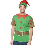 Instant Elf Adult Costume Kit - Hat & T Shirt (Medium) Pk 1