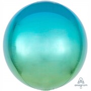 Green & Blue Ombre Orbz Balloon (38cm x 40cm) Pk 1