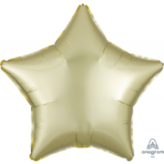 Satin Pastel Yellow 19in. Star Foil Balloon Pk 1