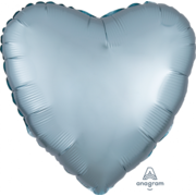 Pastel Light Blue 17in Satin Luxe Foil Heart Balloon Pk 1