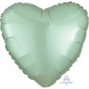 Satin Mint Green 17in. Heart Foil Balloon Pk 1