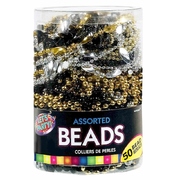 Glitz Black Silver & Gold Bead Necklaces (Pk 50)