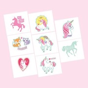 Magical Unicorn Tattoos (1 Sheet of 8 Tattoo Squares)