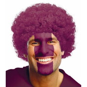 Maroon Burgundy Curly Afro Clown Wig