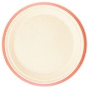 Sugar Cane White Eco Plate with Rose Gold Trim 18cm Pk 10