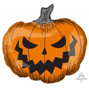 Halloween Scary Pumpkin Foil Supershape Balloon (73cm x 68cm) Pk 1