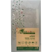 Silver Rectangle Paper Tablecover (125x250cm) Pk 1