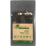Black Rectangle Paper Tablecover (125x250cm) Pk 1