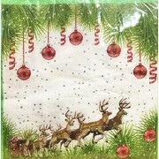 Christmas Reindeer 2 Ply Lunch Napkins Pk 20