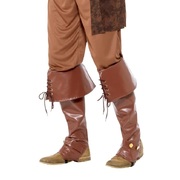 Brown Vinyl Pirate Boot Covers (1 Pair)