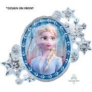 Frozen 2 Elsa & Anna Two-Sided Design Foil Supershape Balloon (76cm x 66cm) Pk 1