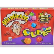 Warheads Sour Chewy Cubes Theatre Box 113g (Pk 1)
