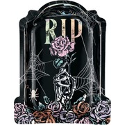 Floral Tombstone Shaped 7in Paper Plates Halloween Pk 8