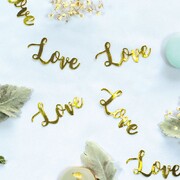 Gold Love Jumbo Confetti Scatters Pk 20