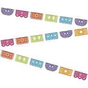 Mexican Papel Picado Plastic Bunting Banner 4.5m