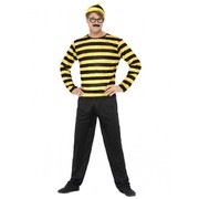 Adult Where's Wally Odlaw Costume (Medium, 38-40)