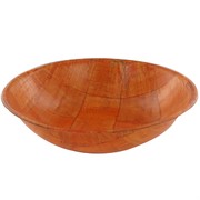 Wood Salad Party Bowl - 20cm Woven Look Pk1 