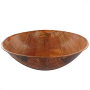 Wood Salad Party Bowl - 30cm Woven Look Pk1 