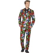 Adult Halloween Day of the Dead Suit Costume (Medium) Pk 1