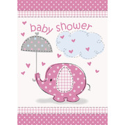 Pink Umbrellaphants Invitations Pk 8 