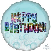 Happy Birthday Sequins Foil Balloon (17in-43cm) Pk 1