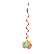 Birthday Pops Foil Hanging Swirl Decoration Pk 3