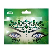 Green Crystals Face Gems Jewels Stickers