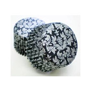 Black Hi-Tea Paper Cupcake Cases Pk 20