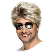 80's Street Style Blonde Short Straight Male Wig Pk 1