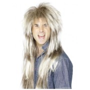 80's Mega Mullet Long Blonde & Brown Wig Pk 1