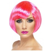 Babe Short Pink Bob Wig Pk 1