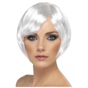 Babe Short White Bob Wig Pk 1