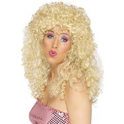 Boogie Babe Long Blonde Curly Wig Pk 1