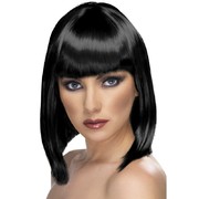 Short Black Blunt Glam Bob Wig Pk 1
