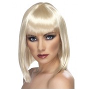 Short Blonde Blunt Glam Bob Wig Pk 1