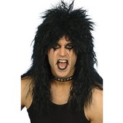 Hard Rocker Long Black Wig Pk 1