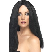 Long Black Straight Star Style Wig Pk 1
