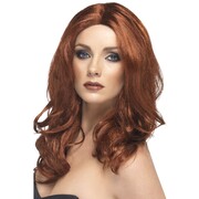 Long Auburn Wavy Superstar Wig Pk 1