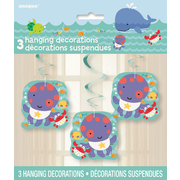 Under The Sea Hanging Swirl Decorations Pk 3