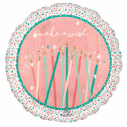 Make A Wish Foil Balloon (17in, 43cm)